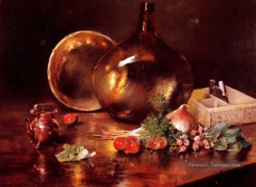 Nature morte Laiton et verre impressionnisme William Merritt Chase Peinture à l'huile